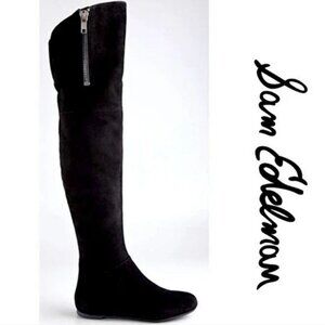 NEW! Sam Edelman Black Suede Leather James Over-The-Knee Boots OTK SZ 9 ~ SEXY!